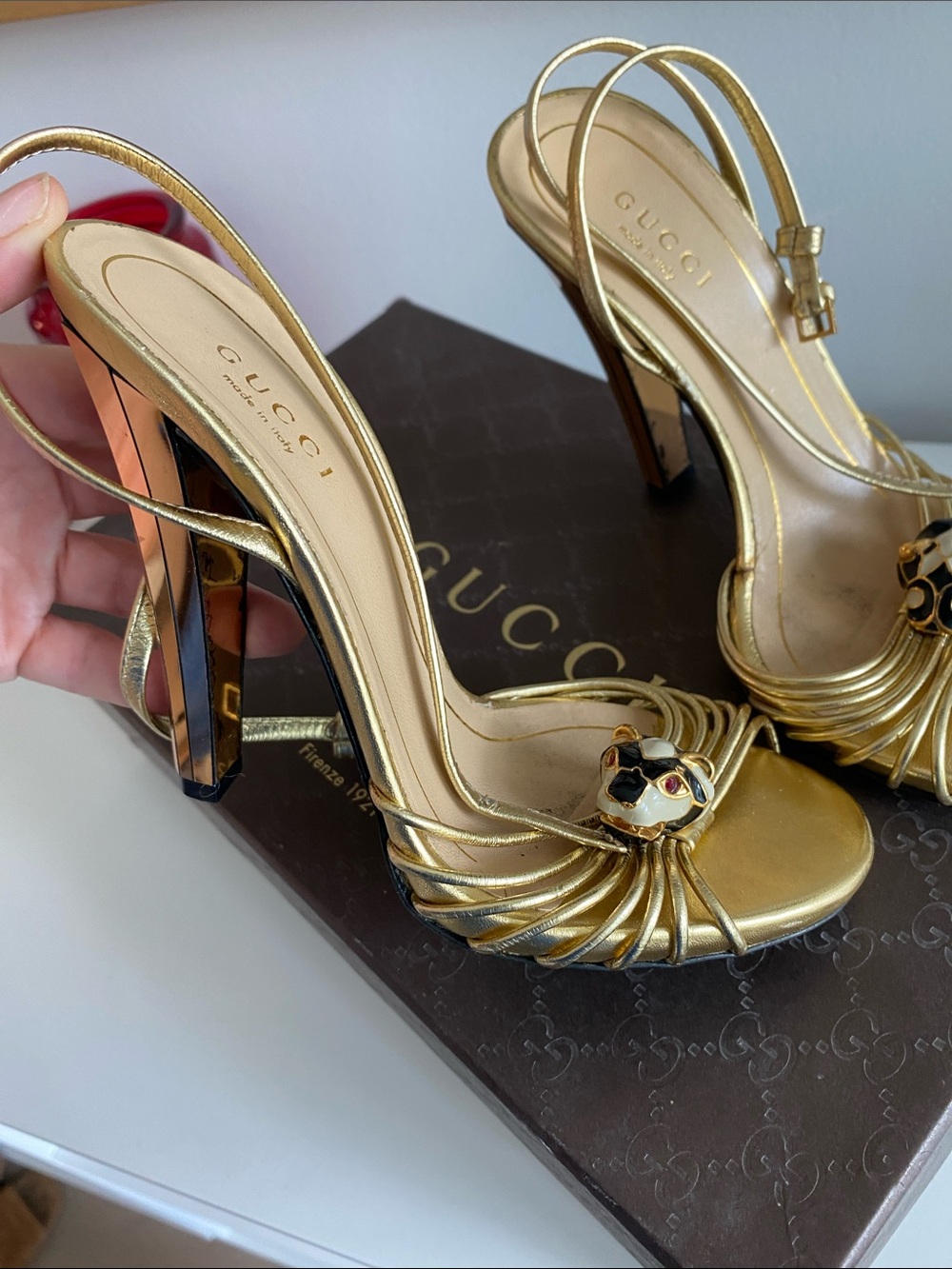 Gold Gucci Heel
